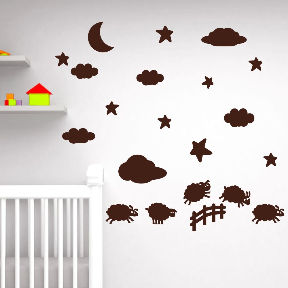 Sticker enfant ovejitas pour habiller un grand mur blanc de chambre