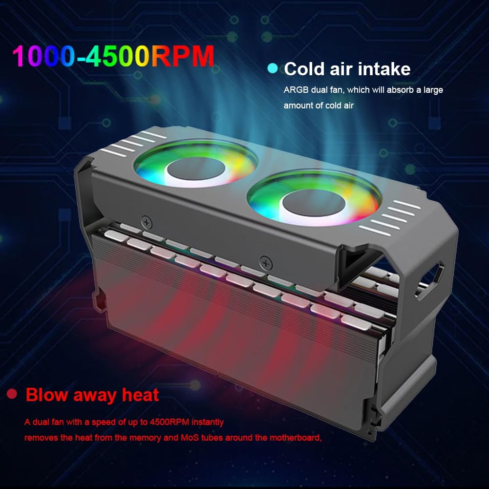 Modulo Di Memoria Per PC Case ARGB Cooler DDR3 A DDR5 5V 3Pin PWM 4Pin - 4