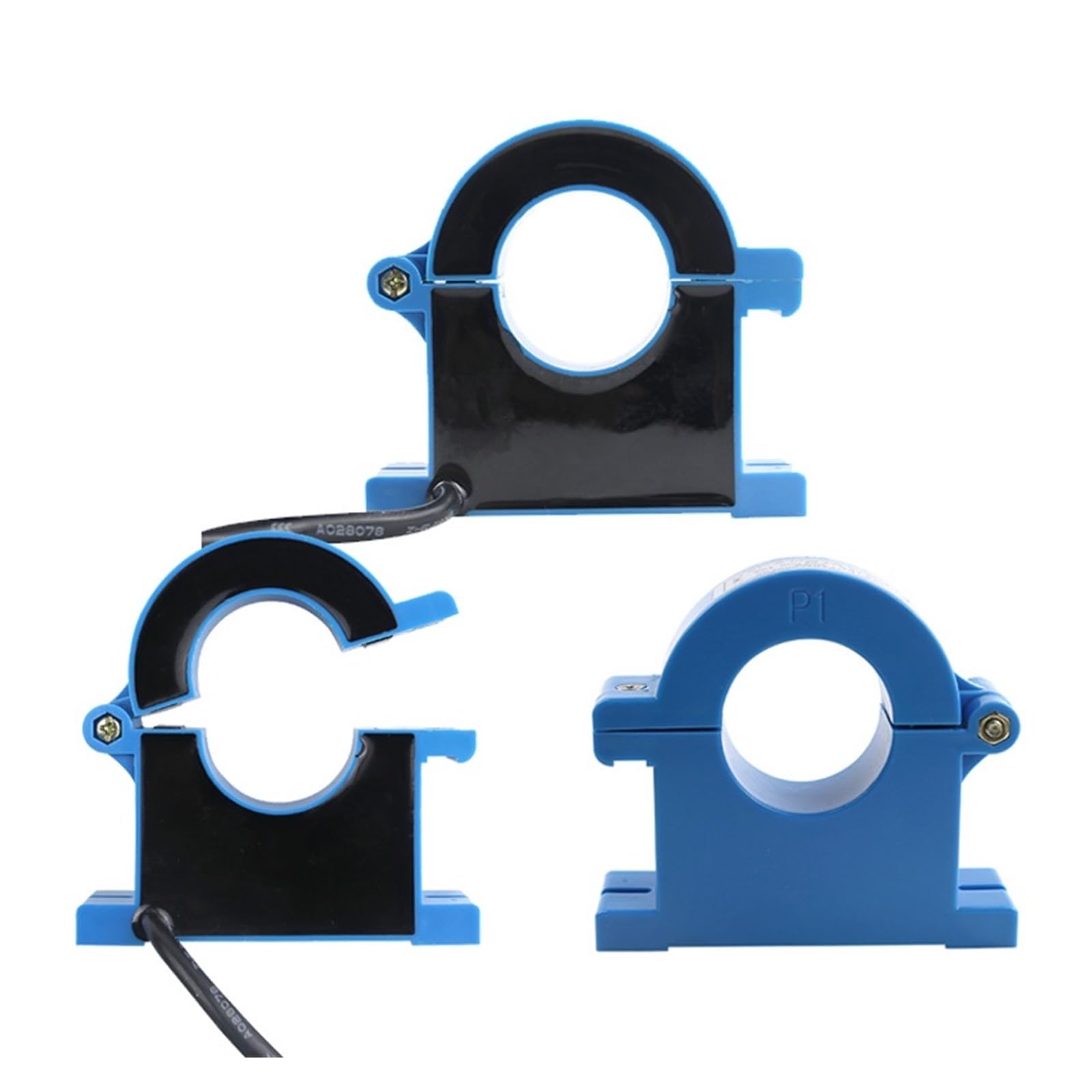 PXQCHAVLN Lots Clamp Current Transformer Sensor 100A 150A 200A 300A 400A/5A KCT38 AC Open Split Core Transformador 3PCS(200A(5A) 3PCS)