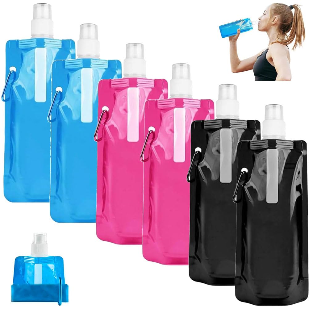 Flasques à Eau Pliables 2 Bidons D'eau Pliables 500 Ml - Sans BPA, TPU Alimentaire - Pour Flasques à Eau Pliables 2 Bidons D'eau Pliables 500 Ml - Sans BPA, TPU Alimentaire - Pour