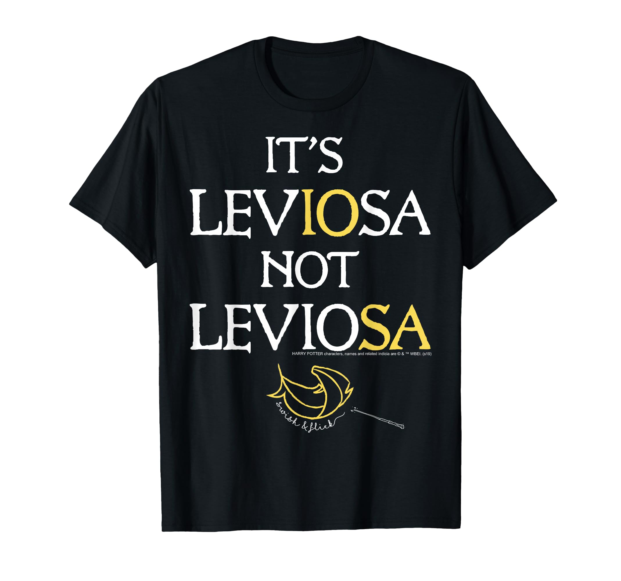 It's Leviosa Not Leviosa Magic Feather Logo T-Shirt