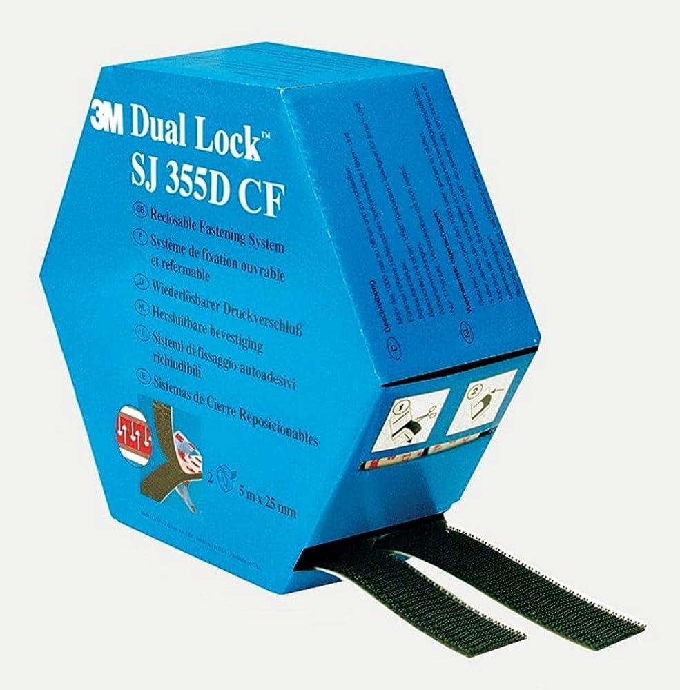 3M SJ355D CF Flexible Push Mini Ref 345184518, Black, 25 mm x 5 m