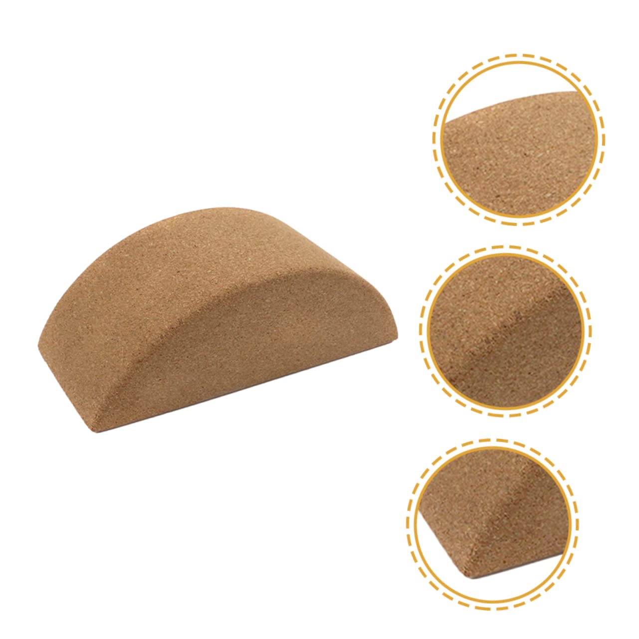 Blocco Yoga di Equilibrio in Sughero Khaki, Antiscivolo | Uso Quotidiano e Stretching, Formato Compatto per Allenamento, Accessorio per Esercizi e Supporto alla Pratica