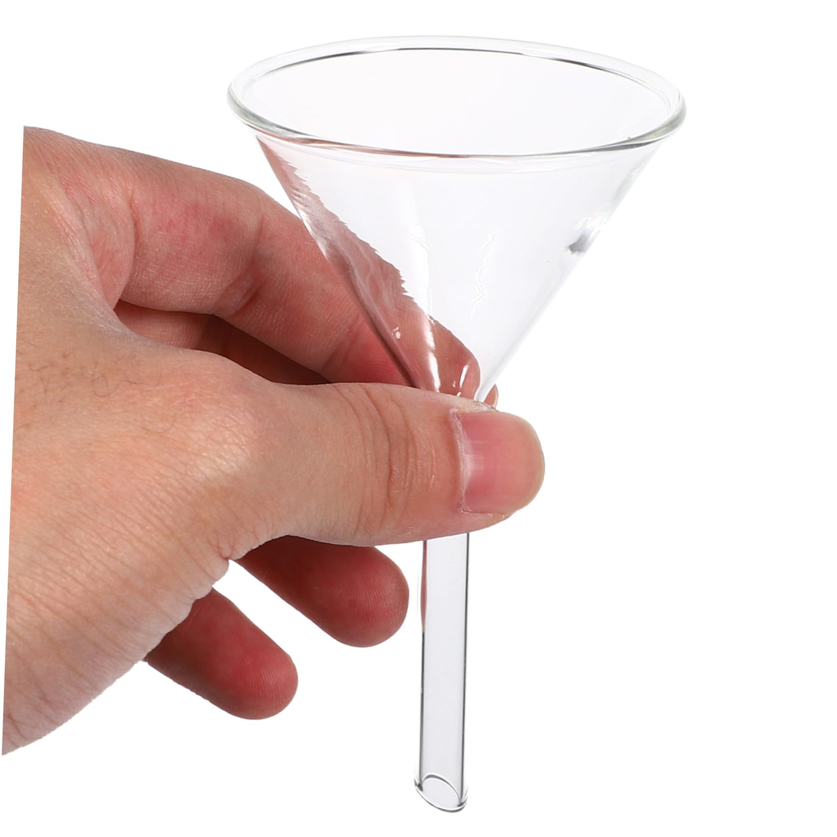 POPETPOP Entonnoir Triangulaire En Verre Borosilicaté 4.33 Pouces Pour Laboratoire Chimique Analytique Lavable Réutilisable Pour Liquides Et Solides