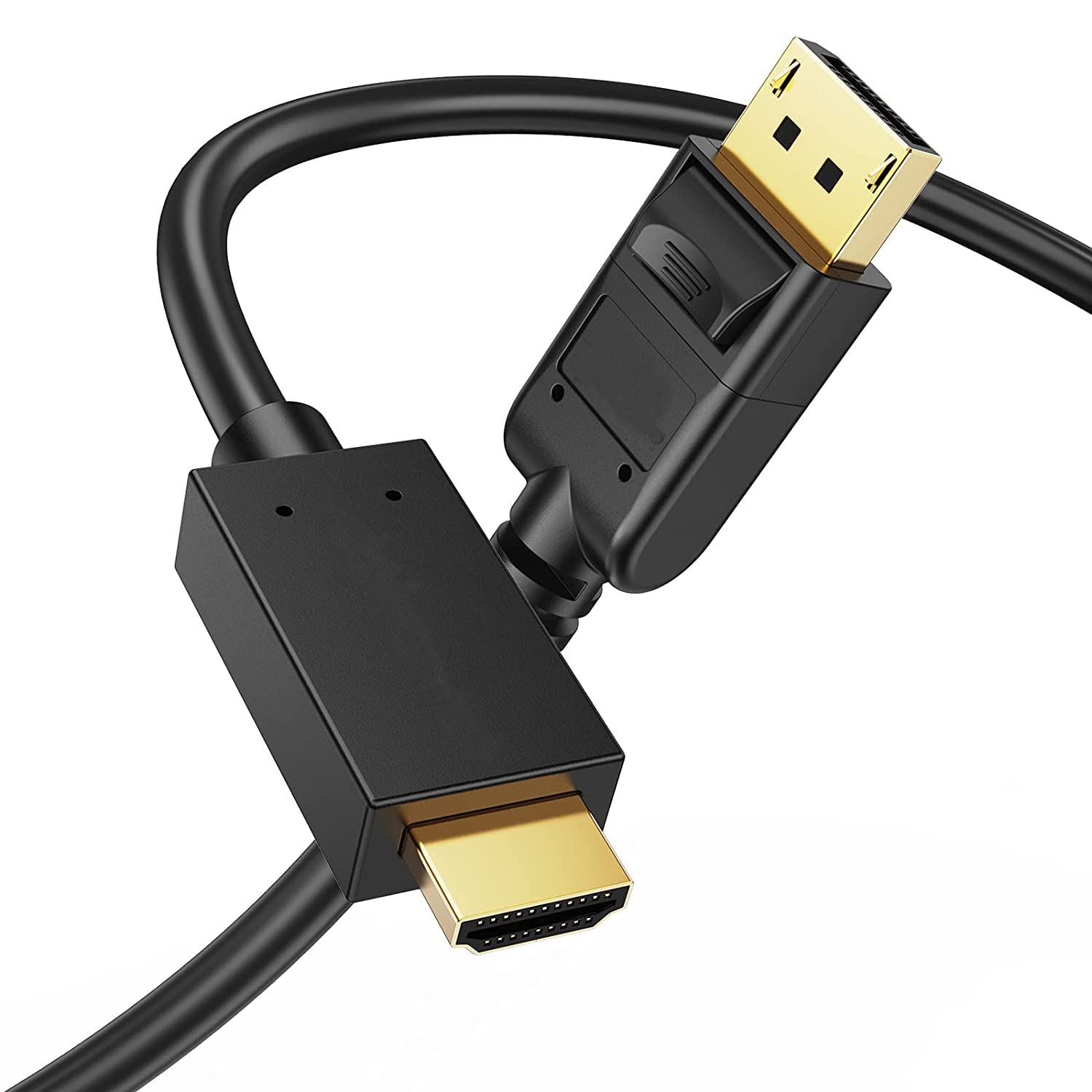 RuhZa DisplayPort to HDMI Cable, DP Male to HDMI Male Cable, 4K 2K@30Hz Max 1080P 144Hz FHD Gold-Plated, Compatible with Projector, Laptop, Monitor, TV, PC, Graphic Cards, Black 1.8 meter (B0B8WH91MF) Amazon Price History, Amazon Price Tracker