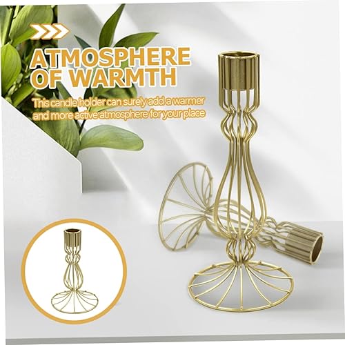 Miniatura 4 de HOMSFOU Portavelas decorativos para velas decorativas de té moderno, candelabro decorativo para decoración nórdica, candelabro abstracto para