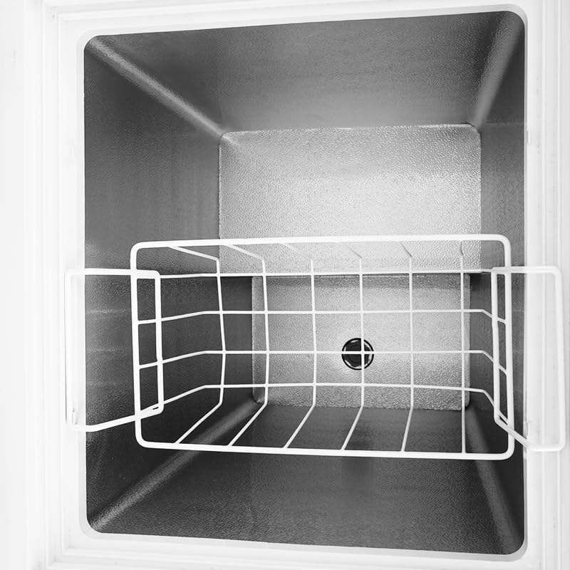 Fcicarn Compact Chest Freezer, 3.5 Cu.Ft. Deep Freezer With Dividers And Basket, Manual Temperature Control, For Home Use, White on Fridge.com - View 5