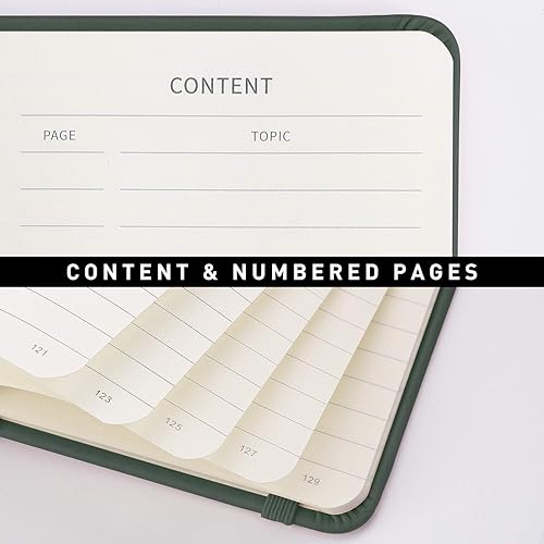 Miniatura 4 de RETTACY Cuaderno de bolsillo, paquete de 2, mini cuaderno rayado A6 con 160 páginas numeradas por paquete, tamaño pequeño de 3.5 x 5.5 pulgadas,