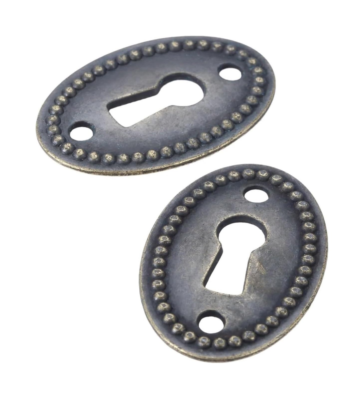 4 Pcs Oval Keyhole Cover Antique Bronze Cabinet Lock