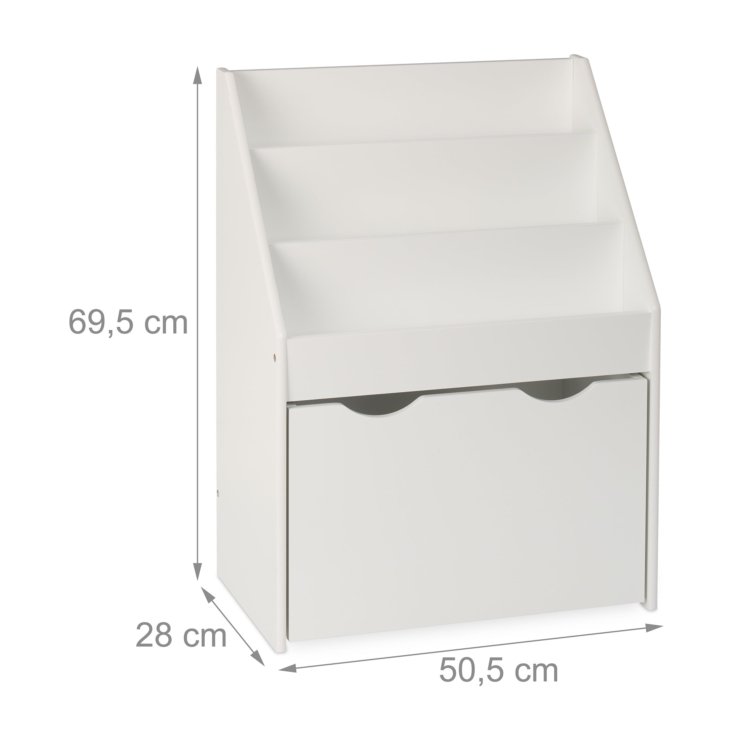 Bibliothèque Étagère à Livres Enfants Étagère De Rangement Jouets 5 Compartiments Ouverts, Kmb19