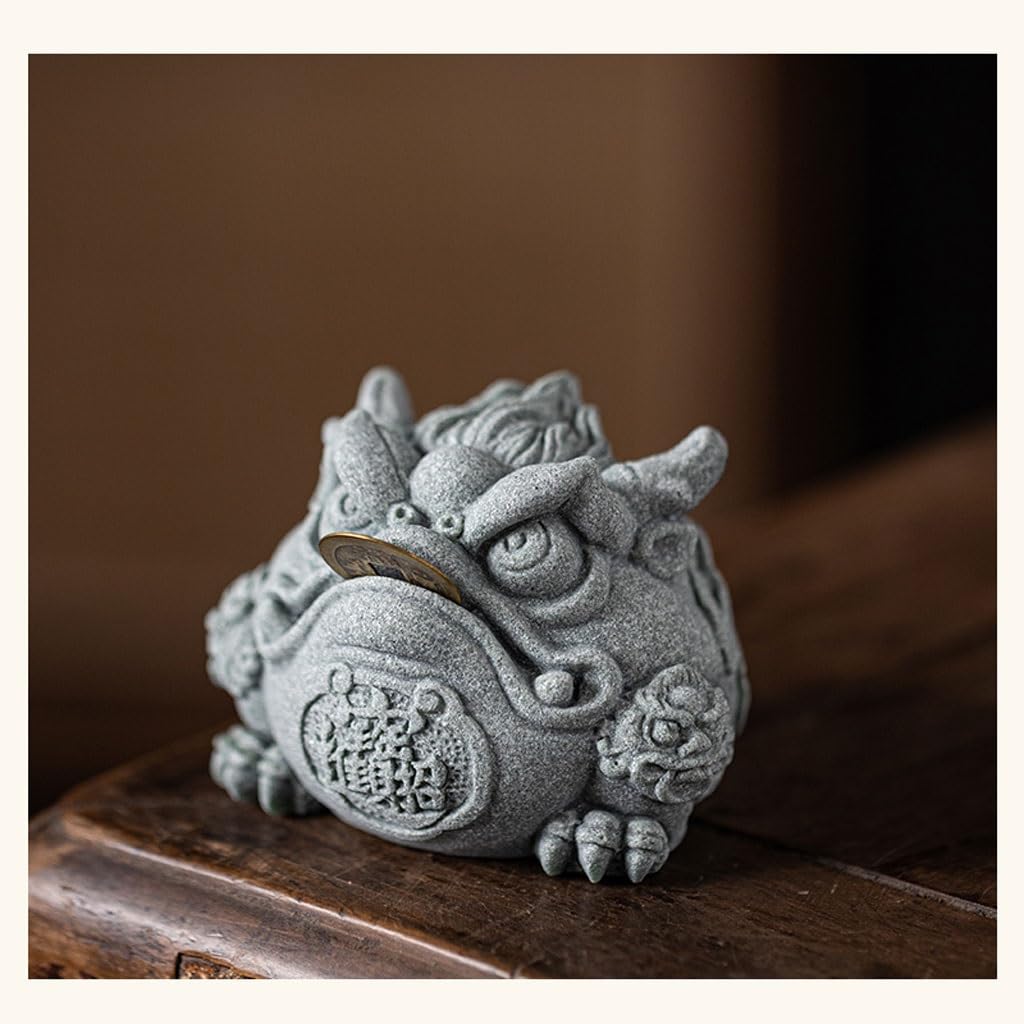 REIK Figurine da Tavolo Nuovi Ornamenti for Animali Domestici da tè rospo in Stile Cinese, Tavolo da tè Creativo rospo, Piante in Vaso e Decorazioni paesaggistiche Statue di Decorazioni per la Casa