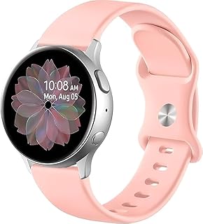 Strap Silicone 20MM For Samsung Gear Sport/Watch 6/Watch 4/Watch 5 Pro/S2 classic/active 2 40mm 3mm/Amazfit GTS 5/GTS 4/4 Mini/Bip 4/4/Pro/GTS 2/2 Mini/GTS 3Pro/GTS 3Pro/Bip U/U Pro