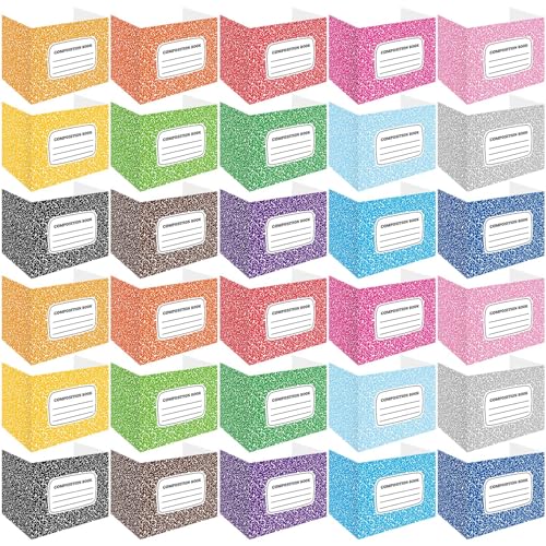 Sherr 30 Pcs Privacy Folders for Students Desk,Notebook,Rainbow Color