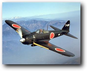 Impact Posters Gallery Japanese Zero A6M Zero WWII Vintage Military Aviation Fighter Jet Wall Airforce Decor Art Print Poster 16x20