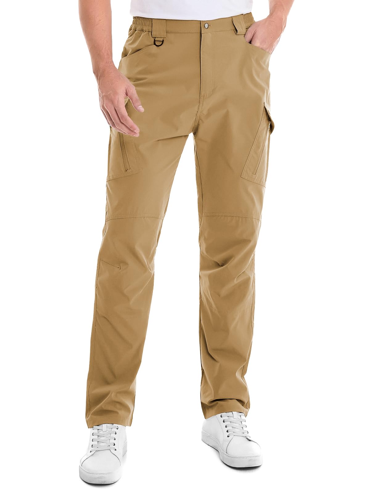 Mens Cargo Pants Ripstop Water Resistant Breathable Quick Dry Tactical Hiking Work Outdoor Fishing Pants 9 Pockets