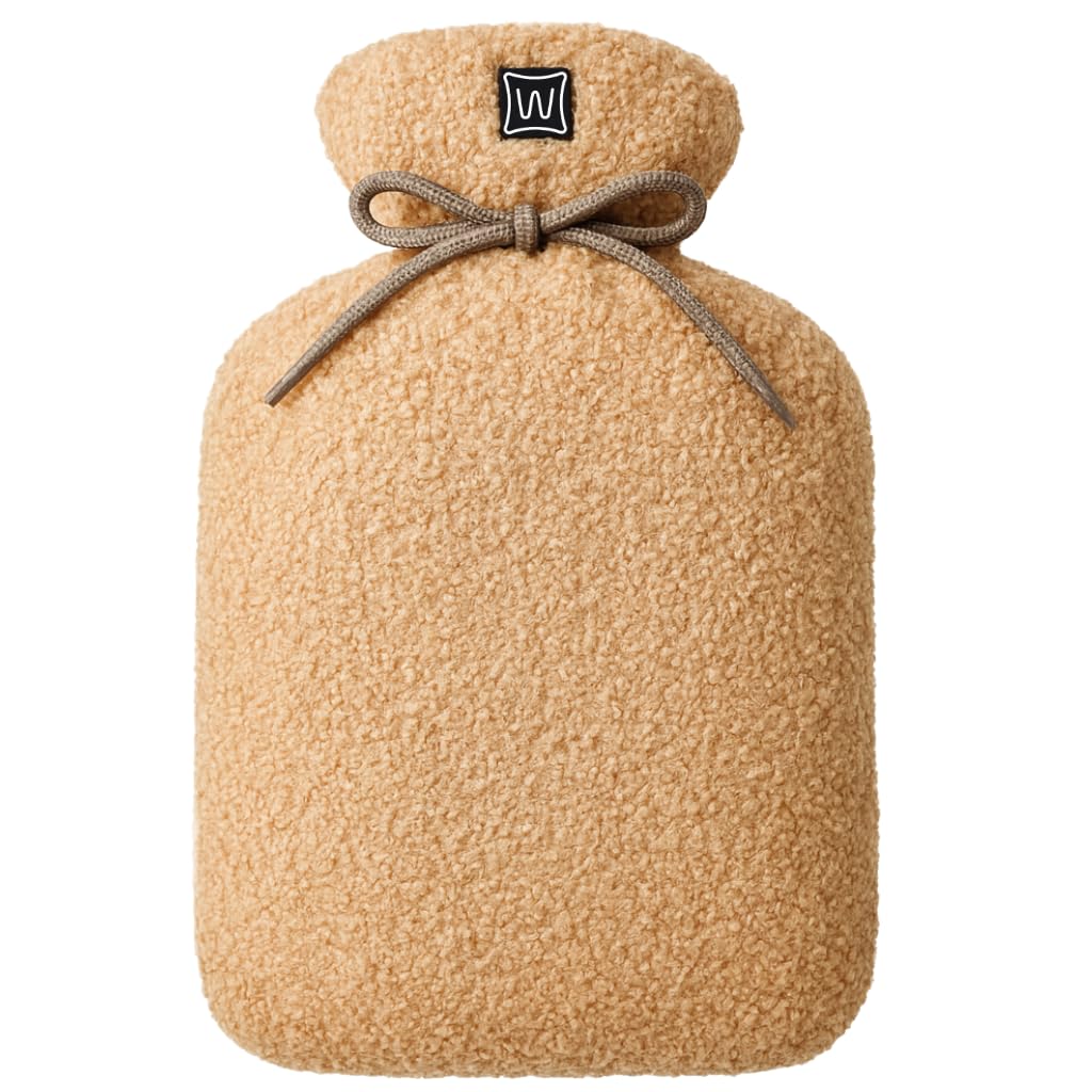 Buddy termofor bez wody, bezprzewodowy, ciepło po obu stronach, 3 stopnie regulacji 40/50/60°C, w zestawie z power bankiem 10000 mAh, 30 × 20 cm – Teddy Beige