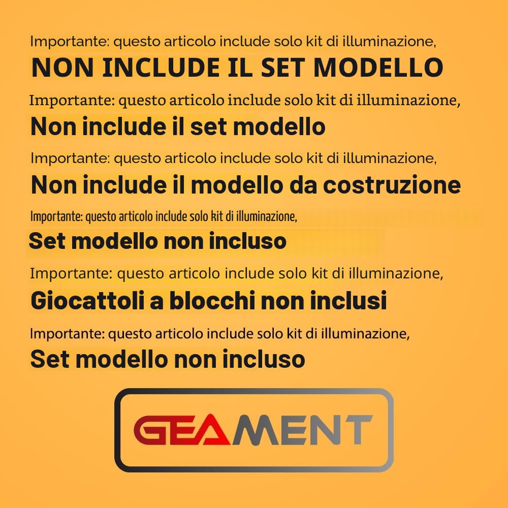 GEAMENT Set di Luci LED Compatibile Con LEGO Stranger Things The Upside Down (The Other Side) – Kit Di Illuminazione per 75810 (Modello di mattoncini non incluso)