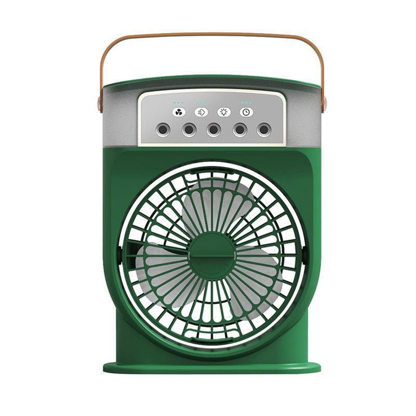 Uqezagpa Green Air Conditioning Rechargeable Desktop Cooling Fan Abs Texture Low 3 Speed Suitable For Own Cooling In Small Space Rechargeable Portable Humidifier Fan