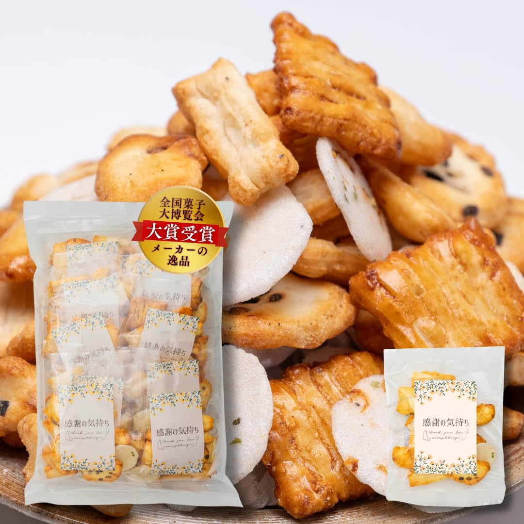 Amazon.co.jp: 木春堂 感謝の気持ち 七彩おかき（7種ミックス） 300g