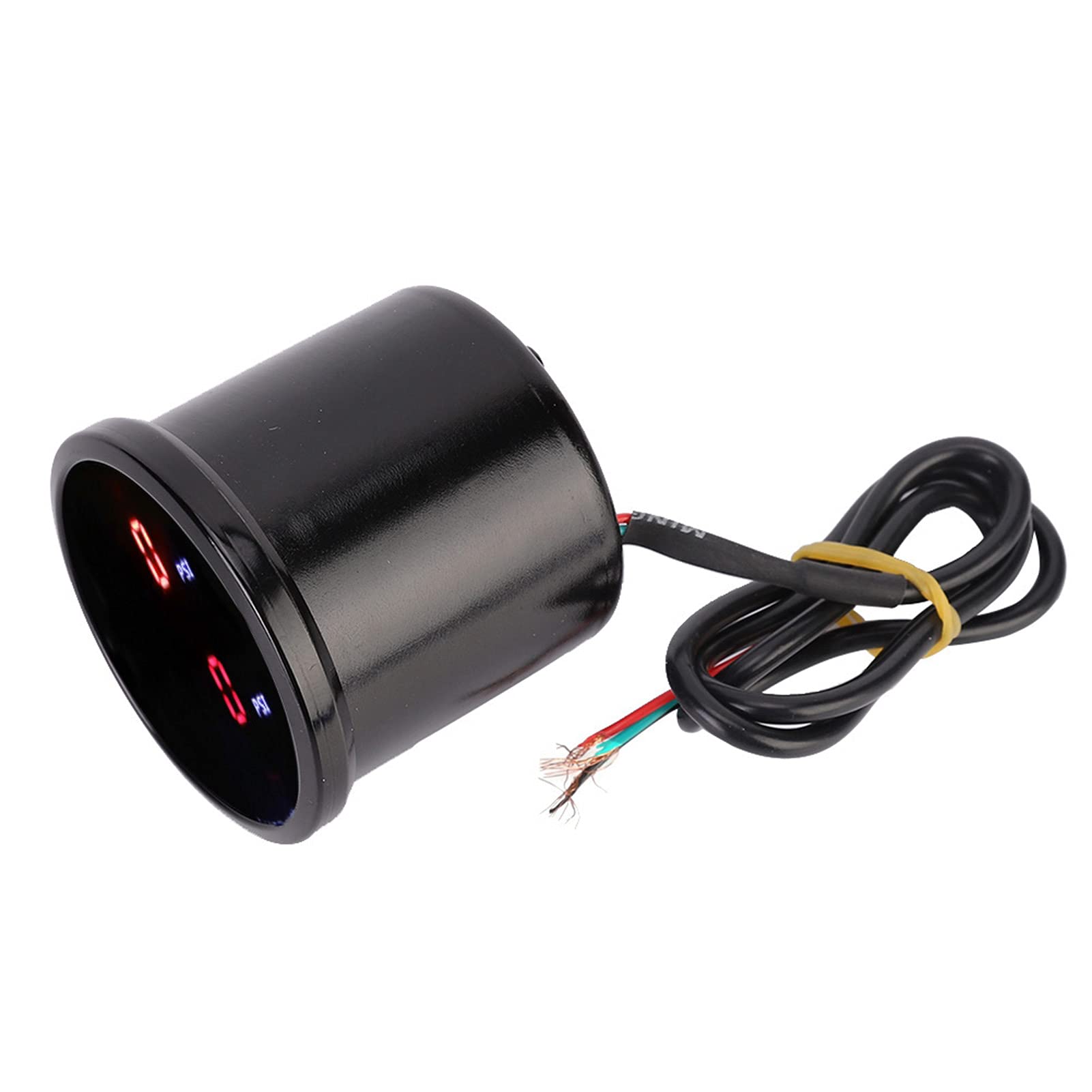 Tbest Misuratore di pressione dell'aria PSI per auto da 2 pollici, 52 mm, doppio display digitale, kit sensore di marcia, aggiornamento professionale del bordo in lega di alluminio
