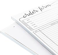 Vista 5 de Juvale Receipt Book with Carbon Copies & Work Order Forms - 5.5 x 8.5 in, White, 2 Pads, 100 2-Part Carbonless Sheets - Invoice Receipt Book & Order