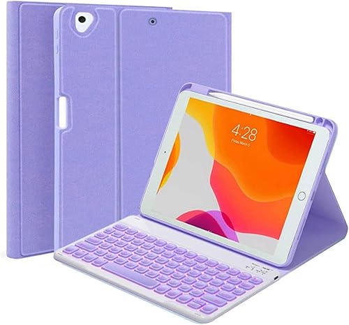 Miniatura 9 de QYiiD Funda con teclado retroiluminado para iPad Pro de 12.9 pulgadas 20172015 (modelo antiguo, 2 y 1 generación), teclado inalámbrico desmontable