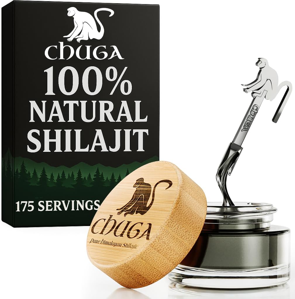 Chuga Pure Himalayan Shilajit for Men & Women | Organic Shilajit Harvested 16,000 Feet | Lab Tested in USA, 74+ Fulvic Acid, Grade A, Immune Booster, Shilajit Resin 35 Grams, 175 Servings (Pack of 1)