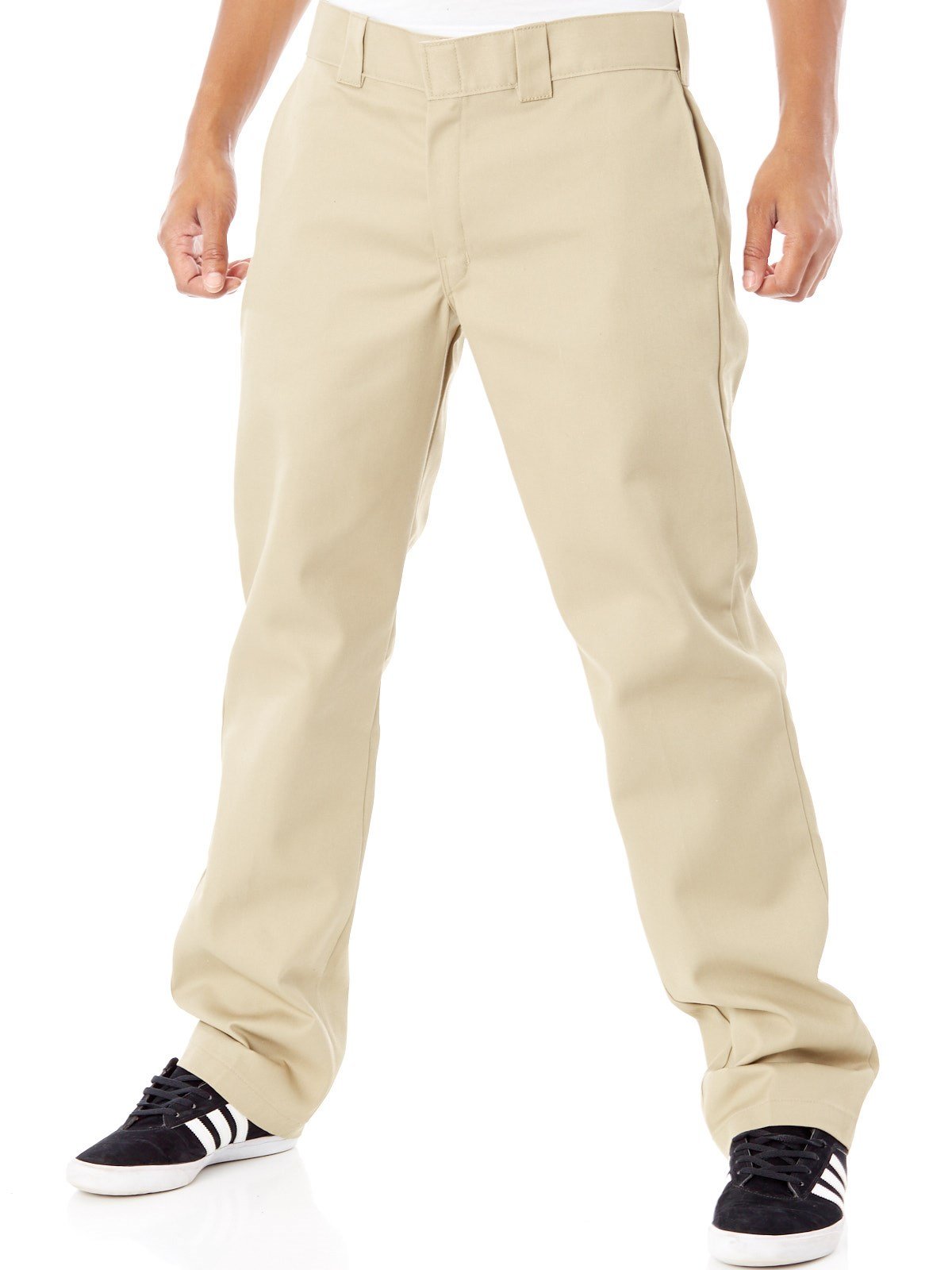 Dickies Men's Straight Work Slim Trousers, Green - Khaki - 36W / 30L