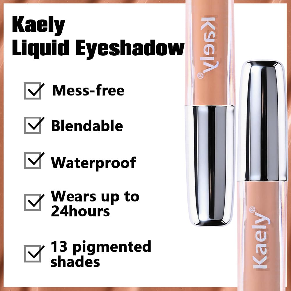 evpct 2Pcs Warm Cool Brown Matte Liquid Eyeshadow Eyeliner for Women,10#11# image 4