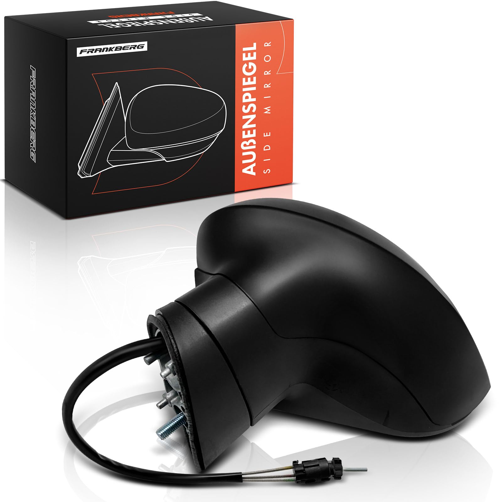 Frankberg Specchietto Retrovisore Sinistro lato conducente 6J0857507C9B9 | Compatibile con Ibiza IV 6J5 6P1 Ibiza IV SportCoupé 6J1 6P5 Ibiza IV ST 6J8 6P8 Ibiza SportCoupé Furgone/Compatto 6J1