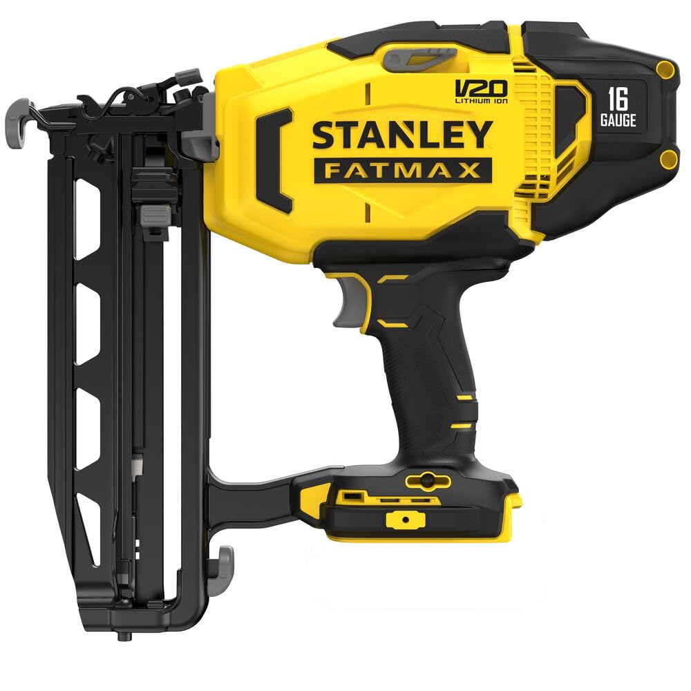STANLEY FATMAX V20 Cloueur de finition sans fil 16 Ga 18V, SFMCN616B-XJ