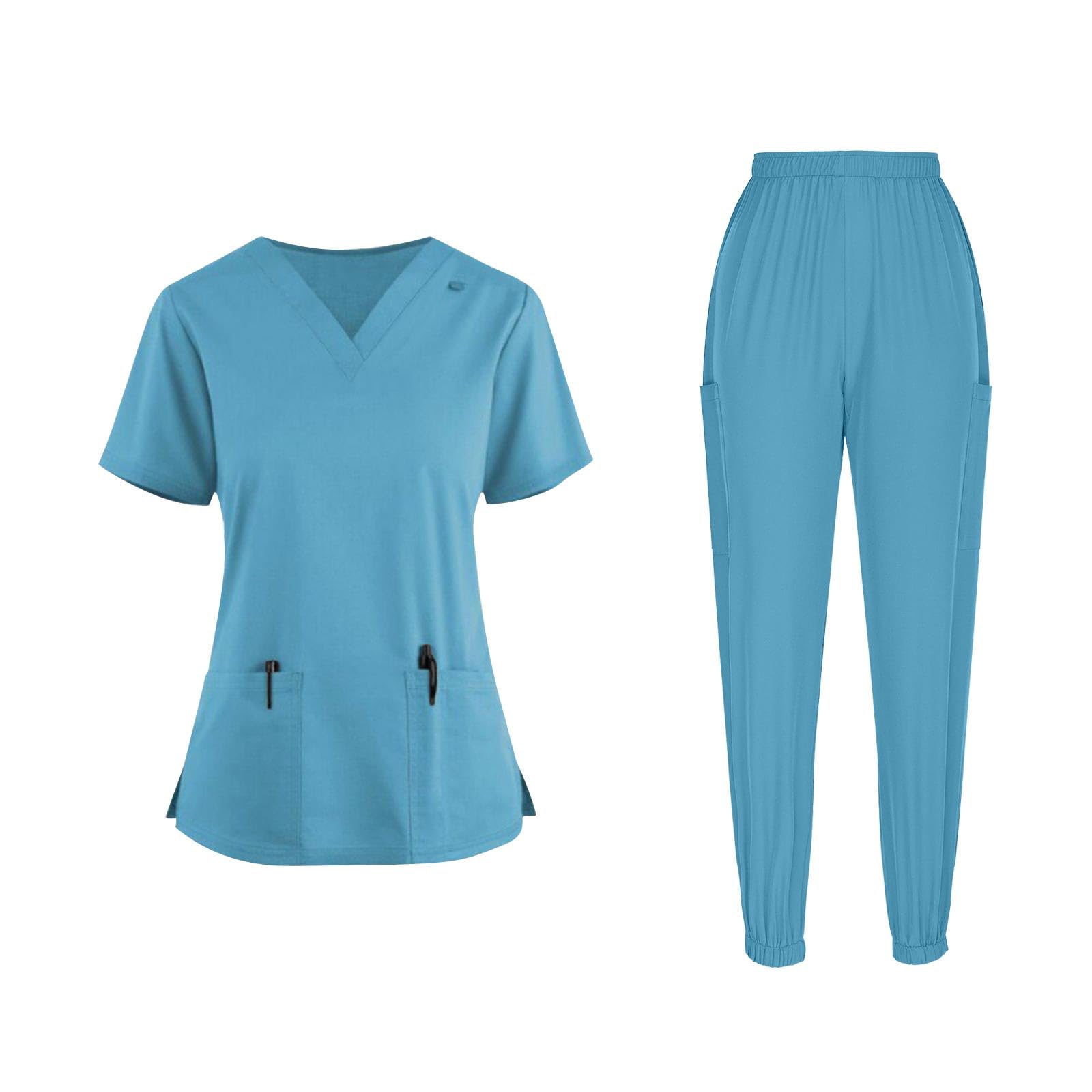 Divisa medica Trendy da donna Stretch morbido con scollo a Y pantaloni Top osped Divisa medica Trendy da donna Stretch morbido con scollo a Y pantaloni Top osped