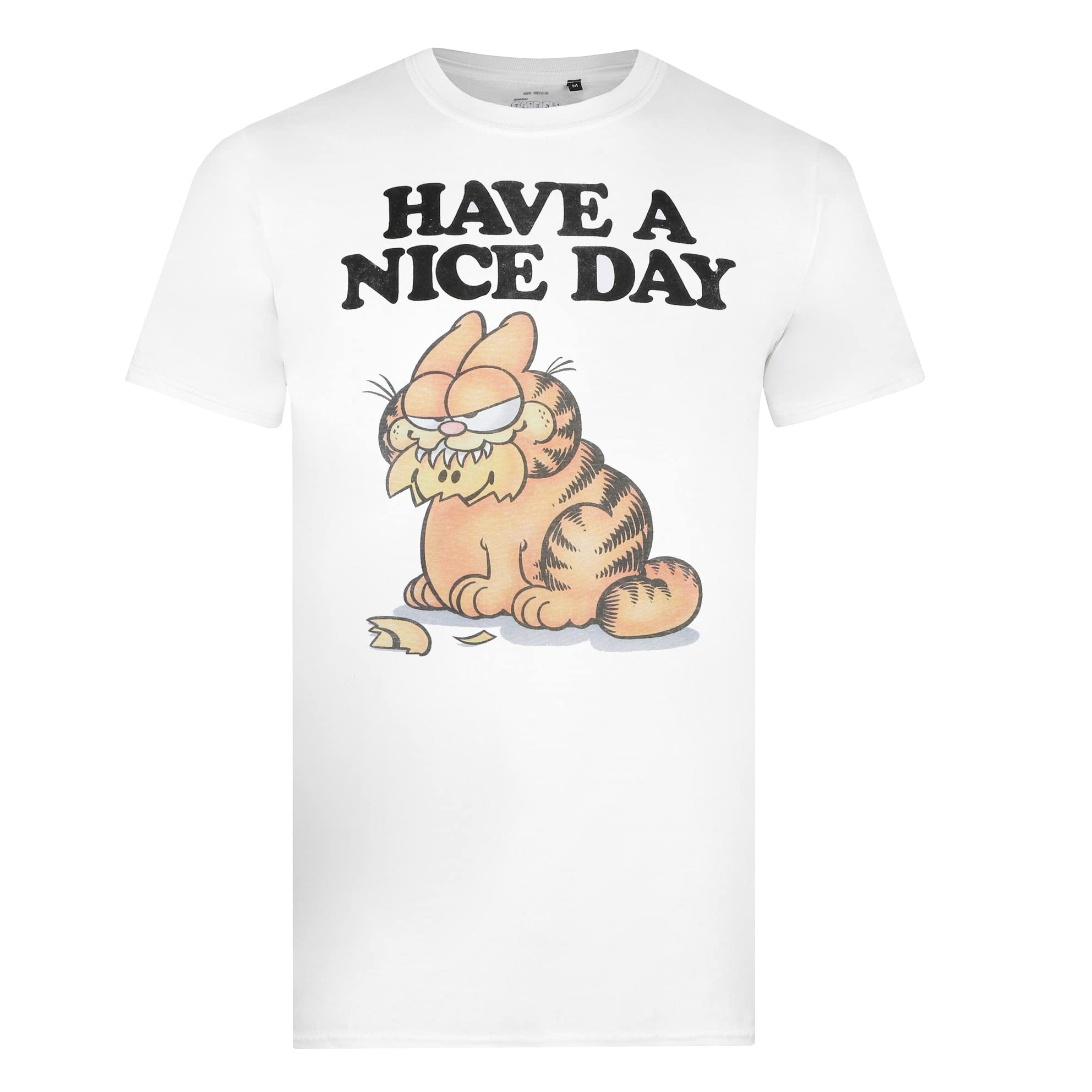 Cotton SoulGarfield Nice Day Unisex T Shirt, White