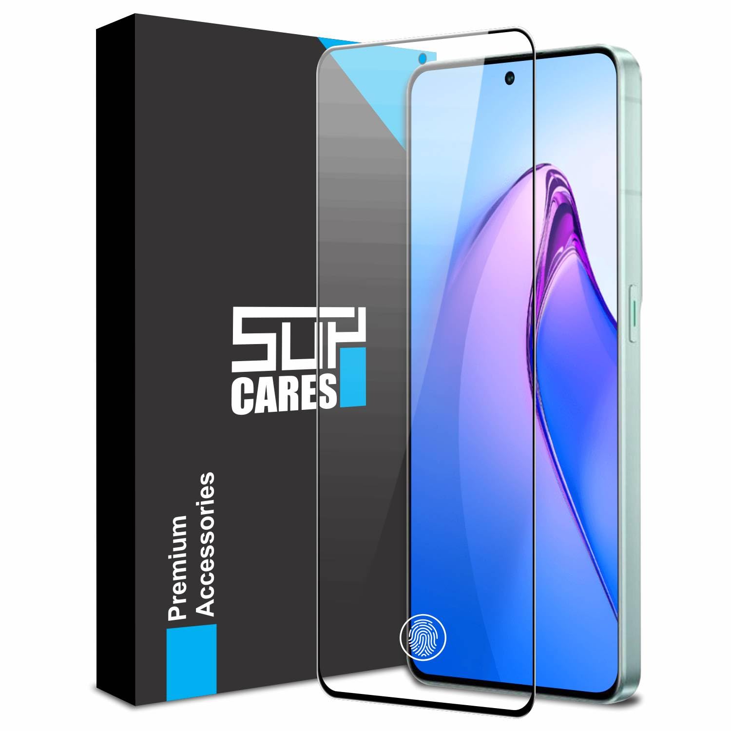 SupCares Tempered Glass for Oppo F25 Pro and Oppo Reno8 Pro (6.7 Inch) With Installation Kit | Military-Grade Gorilla Screen Protector | Edge to Edge Coverage | Black-image-48