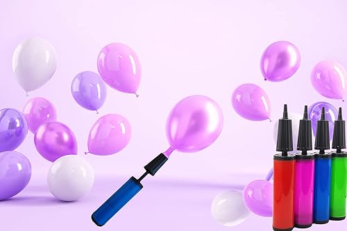 Miniatura 5 de Bomba rápida de globo resistente de mano, bomba de aire infladora para globos, doble acción de 2 vías (paquete de 2)