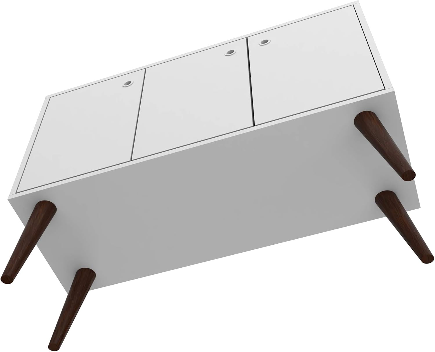 Bromma White Mid-Century Modern 36" Sideboard with Splayed Legs