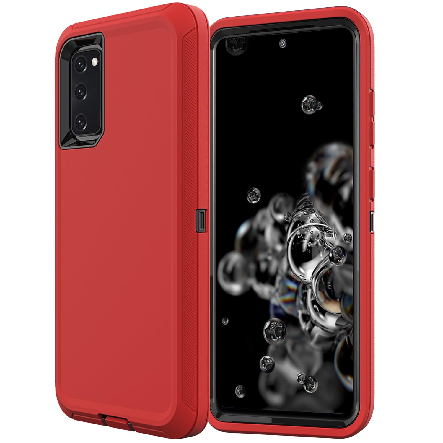 Guirblefor Samsung Galaxy S20 FE Case,Shockproof Dropproof S20 FE 5g Phone Case,Heavy Duty Protective for Galaxy S20 FE Case 6.2 Inch (Red/Black)