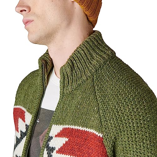 Lucky Brand Men's Southwestern Print Full Zip Bomber Sweater4