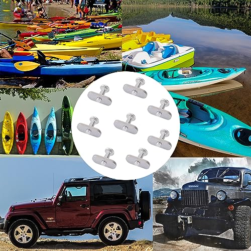 Dothisallday 8 Pcs 304 Ss Kayak Rail/Track Screws 304 Stainless Steel Track Nuts Track Mount Tie Down Eyelet Rail Hardware Gear Mounting Replacement Kit For Kayaks Rails Kayaks Canoes Boats thumb #3