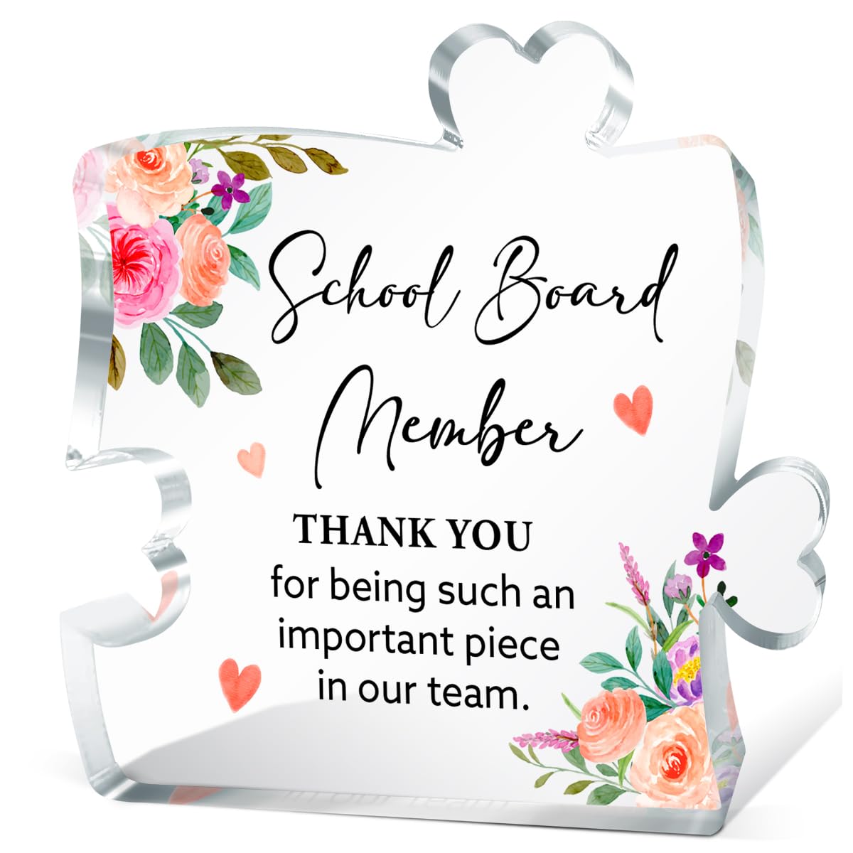 School Board Member Gift,Thank You Board Member Gifts,Appreciation Gift for Board Member,School Board Thank You for Being Such an Important Piece Sign Acrylic Puzzle Plaque For Board Member A669