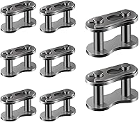 Vista 1 de Pack-10# Eslabones maestros de cadena de rodillos 420, conectores de eslabones de cadena de rodillos de aleación de acero resistentes, piezas