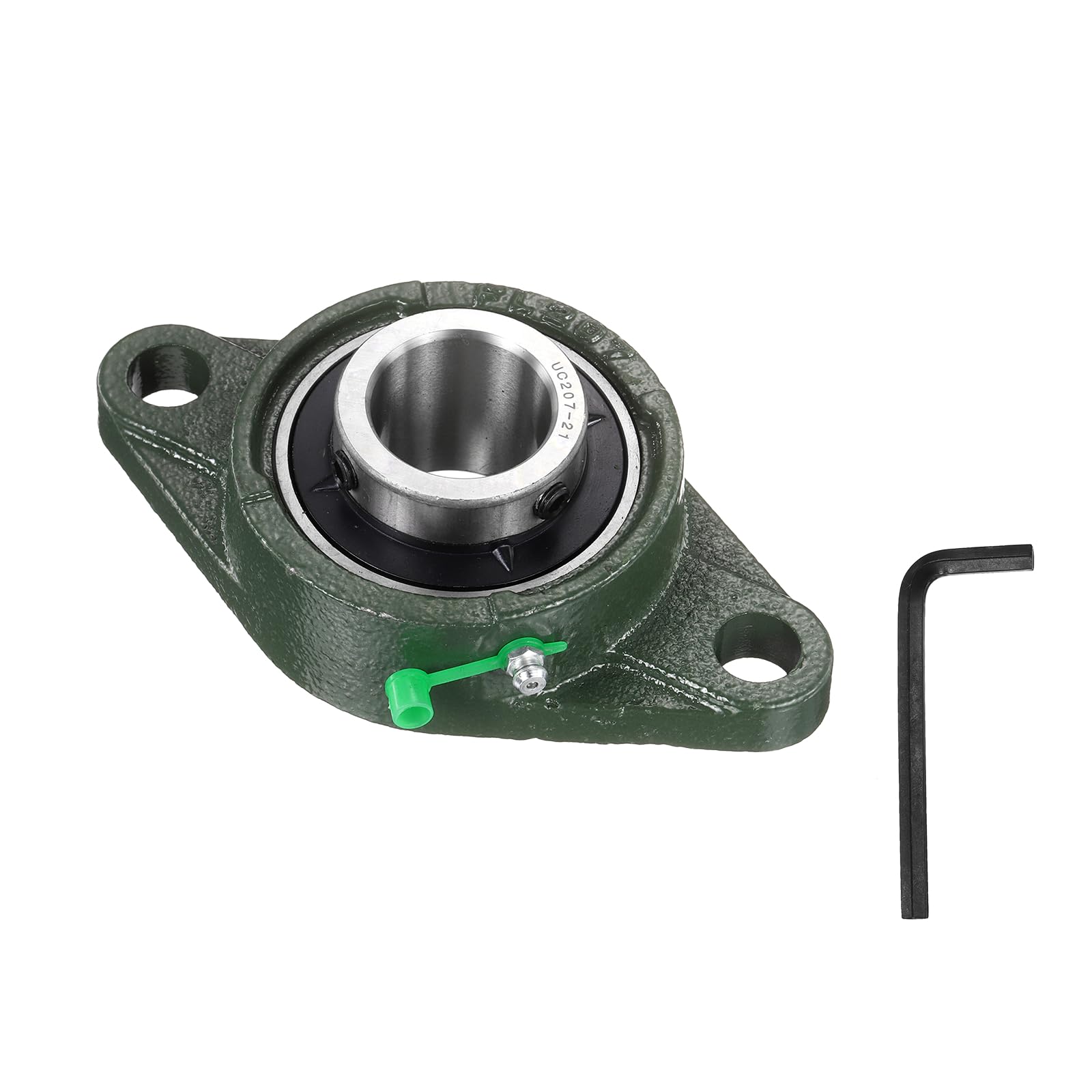 QUARKZMAN Cuscinetto A Base UCFL207-21 Con Foro Da 1-5/16 Pollice Autocentrante Base In Ghisa Solida Cuscinetto A Sfere Montato A Flangia In Acciaio Cromato (ABEC3)