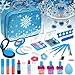 Amerrly Frozen Kinderschminke Set Mädchen - 31PCS Prinzessin Kinder Schminkset Mädchen, Waschbar Sicher Ungiftig Schminkkoffer Mädchen Rollenspiel Spielzeug, Mädchen Geschenke ab 4-12 Jahre