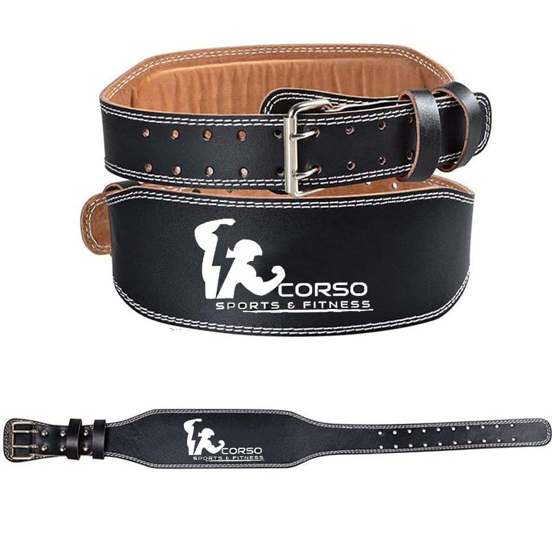 CORSO Large Genuine Leather Weight Lifting Belt Body Fitness Gym Back Support for Heavy Lifting Belt, Dead Lift, Squats, Power Lifting & Weightlifting Back Support (B09BW6RM4R) Amazon Price History, Amazon Price Tracker