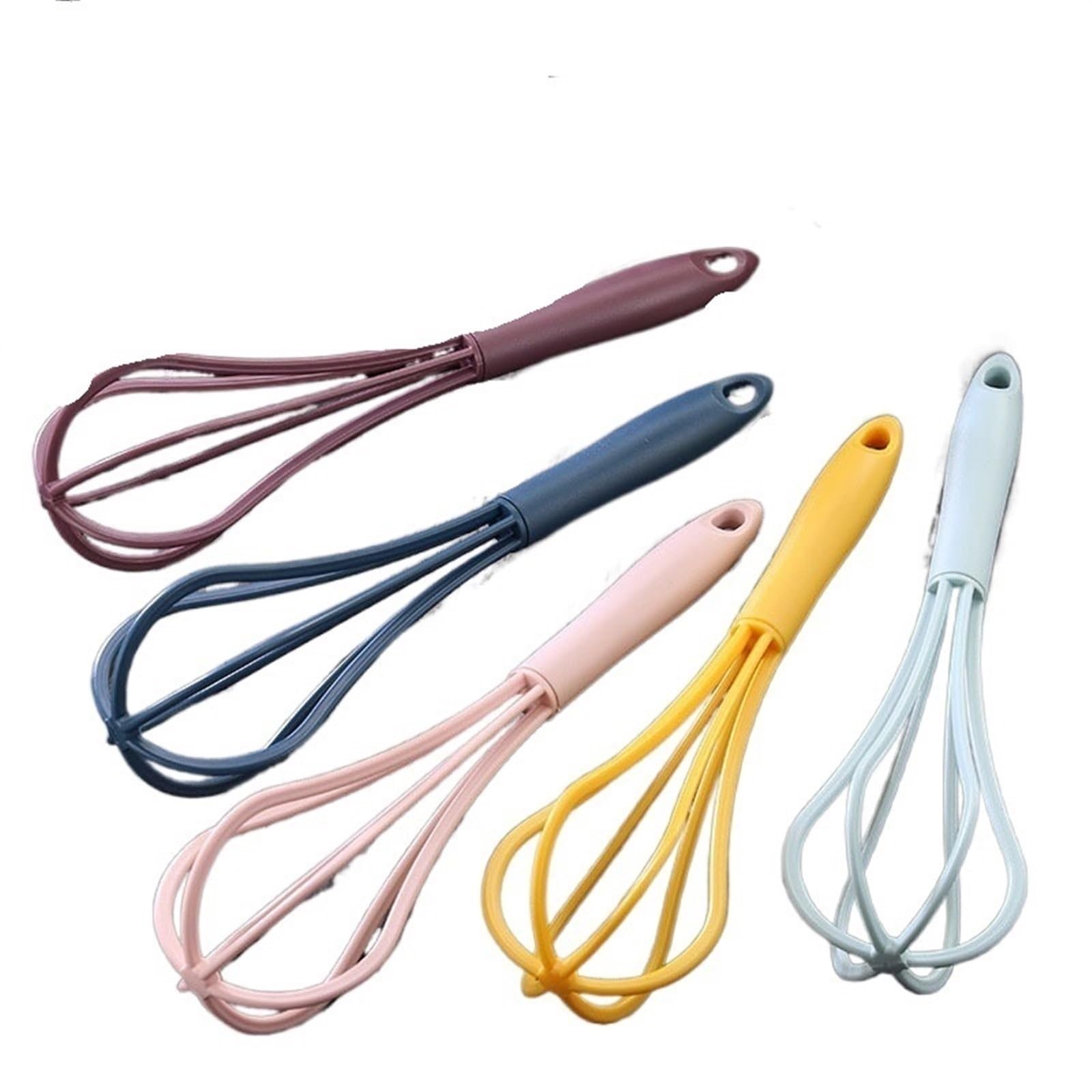 Frusta manuale per uova, antiscivolo, facile da pulire, per torte, crema, montalatte misto, accessorio da cucina (blu scuro)