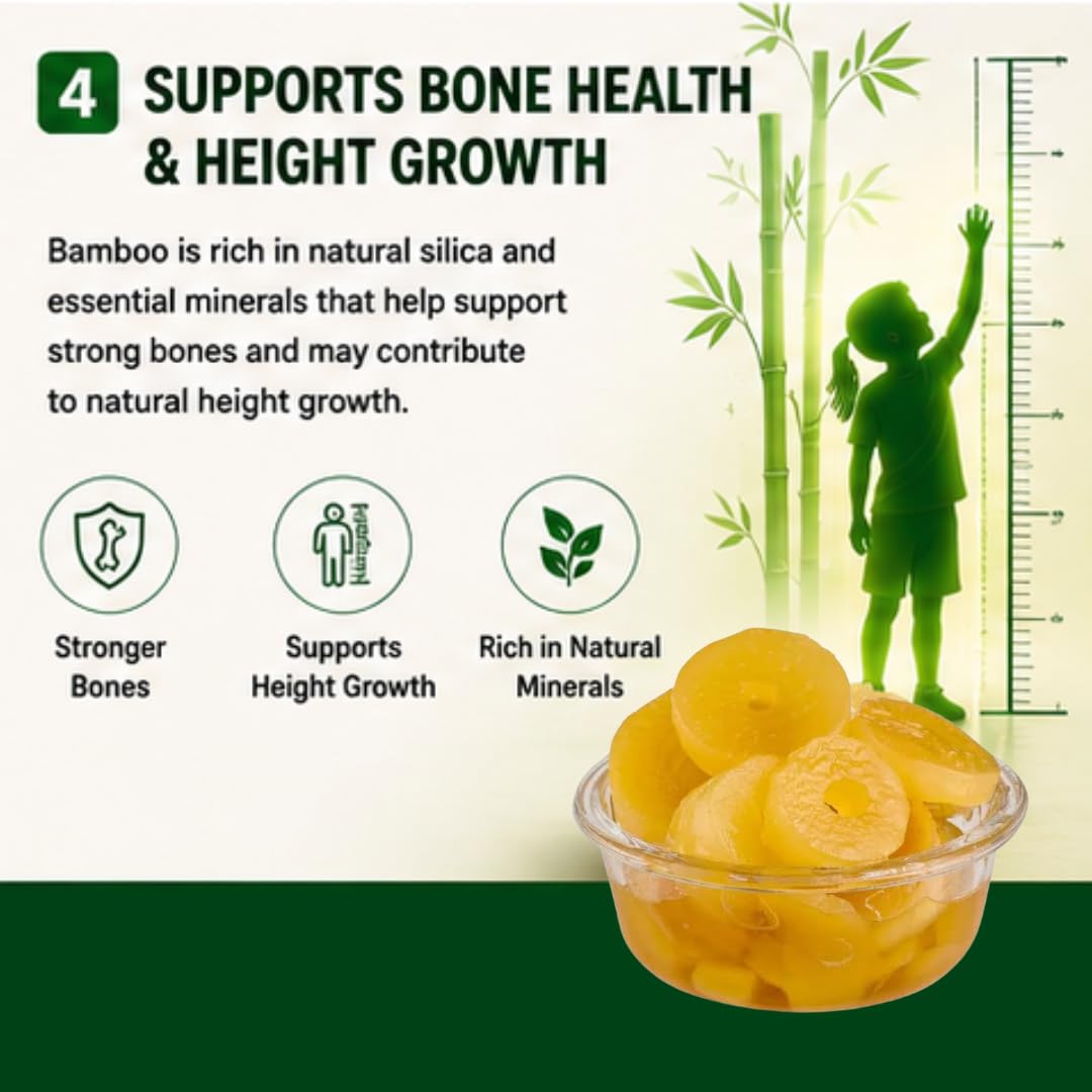 Jayani Homemade Bamboo Murabba with Natural Honey Helps Increasing Height Growth |Rich in nutrients| Boost Digestive Health|Bans Ka Murabba 800 gm Pack | Bamboo Shoots Murabba Good for Health 4