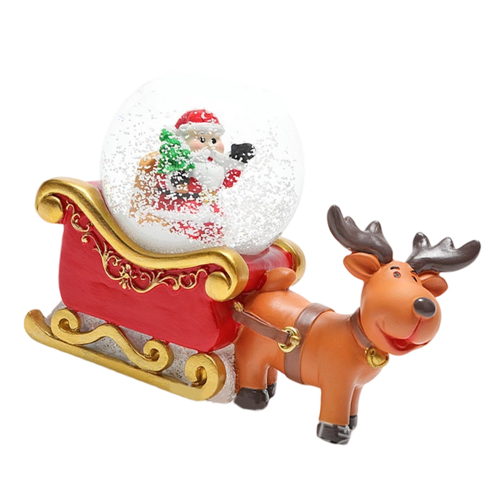 carotoe Snowman Ornament Displaying Automatic Snowfalls Simulation for Christmas Desktop Decoration LED Illuminated Snow Globes Christmas Snowman Glowing Crystal Ball