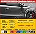 Kit d'autocollants pour Renault Sport Clio Twingo Megane Captur – 8 autocollants tuning pour voiture – Couleur au choix – Code 0499 (Noir code 070)