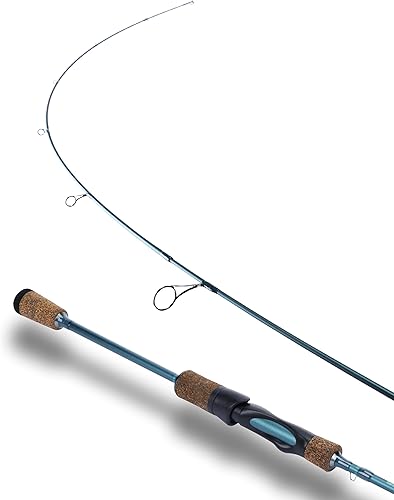 LITTMA Rezil - Caña de pescar ultraligera para trucha, fibra de carbono reforzada, diseño de viaje de 2 piezas, caña giratoria sensible de agua