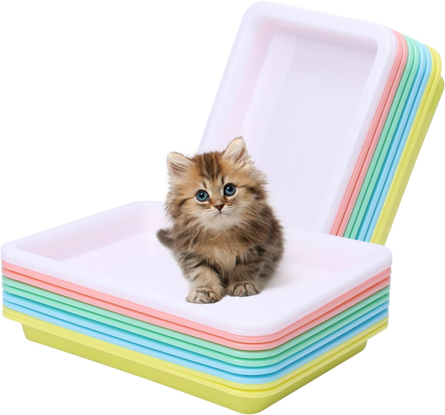 Mochalight 10 Pcs Travel Toilet Mini Litter Box,Plastic